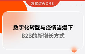 數(shù)字化轉(zhuǎn)型與疫情當(dāng)爆下，B2B的新增長(zhǎng)方式｜萬(wàn)家推云平臺(tái)
